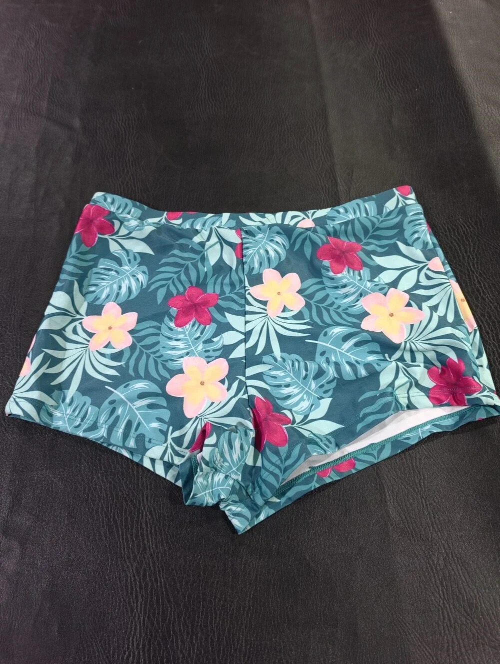 Cupshe Teal Floral Halter Tankini Top - Women